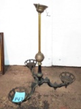 ANTIQUE CAST IRON 3 ARM HANGING LIGHT FIXTURE - PICK UP ONLY