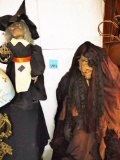 WITCHES (HOMEMADE PLASTER HEAD-WOODEN STICK BODY) - PICK UP ONLY