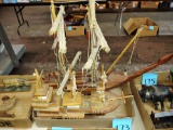 2 WOODEN SHIPS - PICK UP ONLY