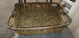 LARGE VINTAGE BASKET with BAKERY NAME ON BOTTOM - PICK UP ONLY