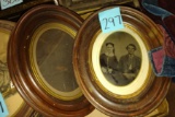 PAIR OF OVAL WALNUT FRAMES - PICK UP ONLY