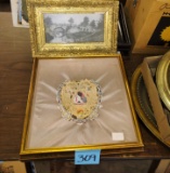 SMALL GOLD GILT FRAME & FRAMED VALENTINE - PICK UP ONLY