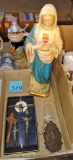 MARY STATUE, CROSSES, ETC. - PICK UP ONLY