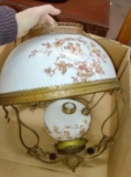 HANGING OIL LAMP with CHERUBS - PICK UP ONLY