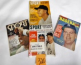 VINTAGE SPORT BASEBALL MAGAZINES WITH MICKEY MANTLE