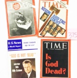 VINTAGE TIME AND US NEWS AND WORLD REPORT MAGAZINES