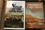 VOICES OF THE CIVIL WAR BY RICHARD WHEELER,THE DAWN'S EARLY LIGHT BY WALTER LORD - FIRST EDITIONS