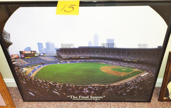 CLEVELAND INDIANS STADIUM "THE FINAL SEASON" PICTURE (28X22) PICK UP ONLY