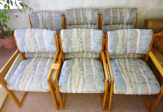 6 UPHOLSTERED CHAIRS - PICK UP ONLY