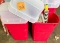 TWO PLASTIC WRAPPING PAPER CONTAINERS - PICK UP ONLY