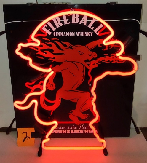 FIREBALL CINNAMON WHISKEY NEON LIGHT NEW CONDITION - PICK UP ONLY