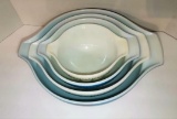 VINTAGE PYREX SNOWFLAKE NESTING BOWLS