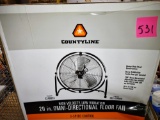 COUNTY LINE HIGH VELOCITY DIRECTIONAL FLOOR FAN (NEW IN BOX) - PICK UP ONLY