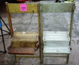 2 FOLDING WOODEN CHAIRS - PICK UP ONLY