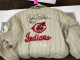 MEN'S LG MIRAGE FIRST STRING CLEVELAND INDIANS JACKET WITH BOB FELLER AUTOGRAPH