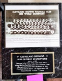 CLEVELAND BROWNS WORLD CHAMP 1950 PLAQUE