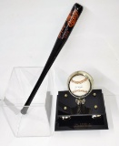 CAL RIPKEN AUTOGRAPHED BASEBALL AND MINIATURE BAT