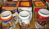 20TH 25TH 75TH ANNIVERSARY BUDWEISER STEINS-PICK UP ONLY