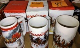 2010, 2011, 2012 BUDWEISER STEINS - PICK UP ONLY