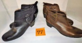 LADIES SIZE 12 CLARKS ANKLE BOOTS -NEVER WORN