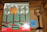 SET OF FOUR PFALTZGRAFF WINTERBERRY WINE GLASSES - PICK UP ONLY