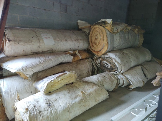 LARGE ROLLS OF USED FIBERGLASS INSULATION - PICK UP ONLY