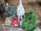 LOT OF CHIRSTMAS GARLAND, SMALL TREES with FIBER OPTIC, ORNAMENTS - PICK UP ONLY