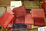 GROUP OF VINTAGE WATCH BOXES AND CASES ONLY