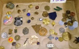 VINTAGE BADGES, TOKENS, PINS, ETC.