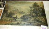 1800S OIL PAINTING ON CANVAS 