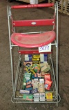 VINTAGE  TOY AMSCO GROCERY CART & GROCERIES - PICK UP ONLY