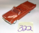 VINTAGE 1963 FORD GALAXY CONVERTIBLE PROMOTIONAL PLASTIC MODEL