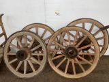 NICE ANTIQUE WAGON WHEELS - PICK UP ONLY