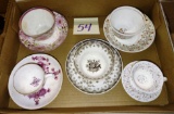 ANTIQUE CUPS AND SAUCERS