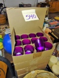 FOUR BOXES OF PLASTIC VOTIVE CUPS AND CANDLES