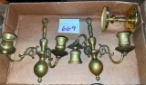 VINTAGE BRASS CANDLE HOLDERS - PICK UP ONLY