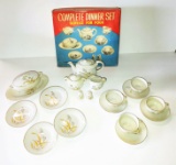 VINTAGE MEGO CORP (JAPAN) CHILD'S TOY DISHES FOR 4 IN ORIG BOX