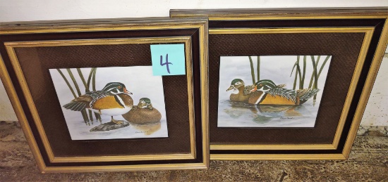 PAIR OF DIANNE KRUMEL DUCK PRINTS