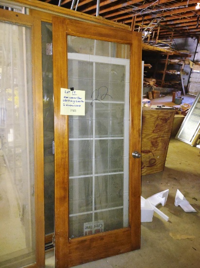 GLASS INTERIOR DOOR, USED SLIDING GLASS DOOR, 2 CRESTLINE WINDOW INSERTS - PICK UP ONLY