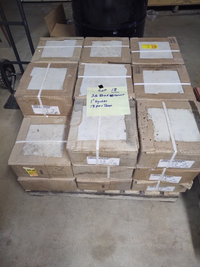 26 BOXES OF 1ft SQUARE TILE (18 per box) - PICK UP ONLY