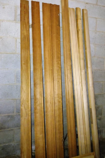 8 PIECES OF 8 FT WOODEN TRIM - PICK UP ONLY