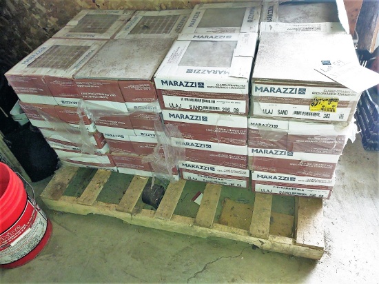 32 BOXES OF MARAZZI GLAZED CERAMIC TILE - PICK UP ONLY