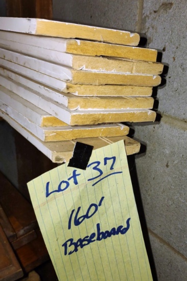 160 LINEAR FEET OF PRIMED BASEBOARD - PICK UP ONLY