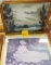 VINTAGE CHALK PICTURE & MONET CHILD IN FLOWER BED - PICK UP ONLY
