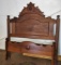 VICTORIAN ANTIQUE HEADBOARD & FOOTBOARD -  PICK UP ONLY
