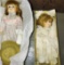 2 PORCELAIN HEAD DOLLS IN BOXES - PICK UP ONLY
