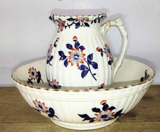 TRENT RIDGEWAY ENGLISH ANTIQUE PITCHER & BOWL SET (VERY NICE CONDITION) - PICK UP ONLY