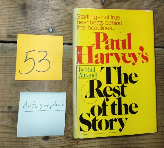 AUTOGRAPHED PAUL HARVEY "THE REST OF THE STORY" BOOK