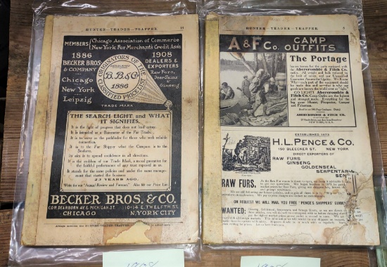 1908 HUNTER TRADER TRAPPER MAGAZINES
