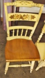 VINTAGE L. HITCHCOCK STENCILED CHAIR -  PICK UP ONLY